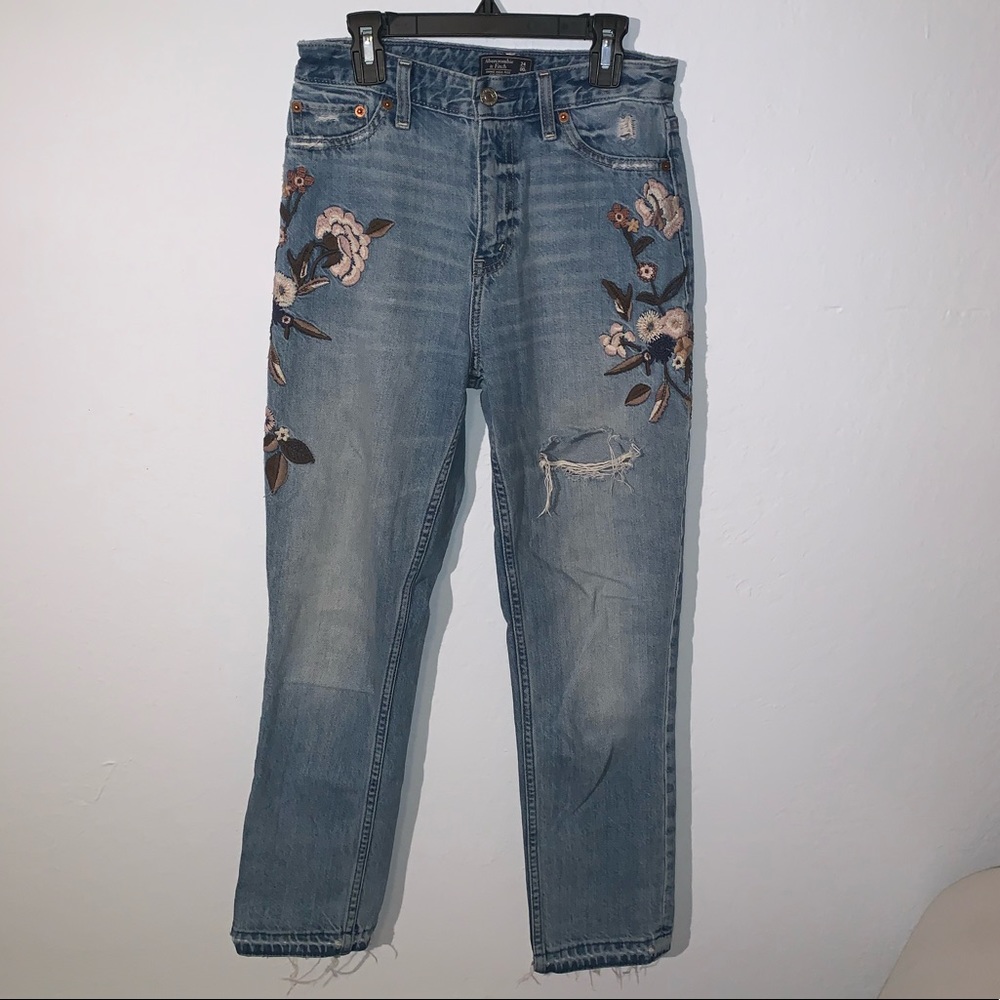 Abercrombie and Fitch jeans with floral design